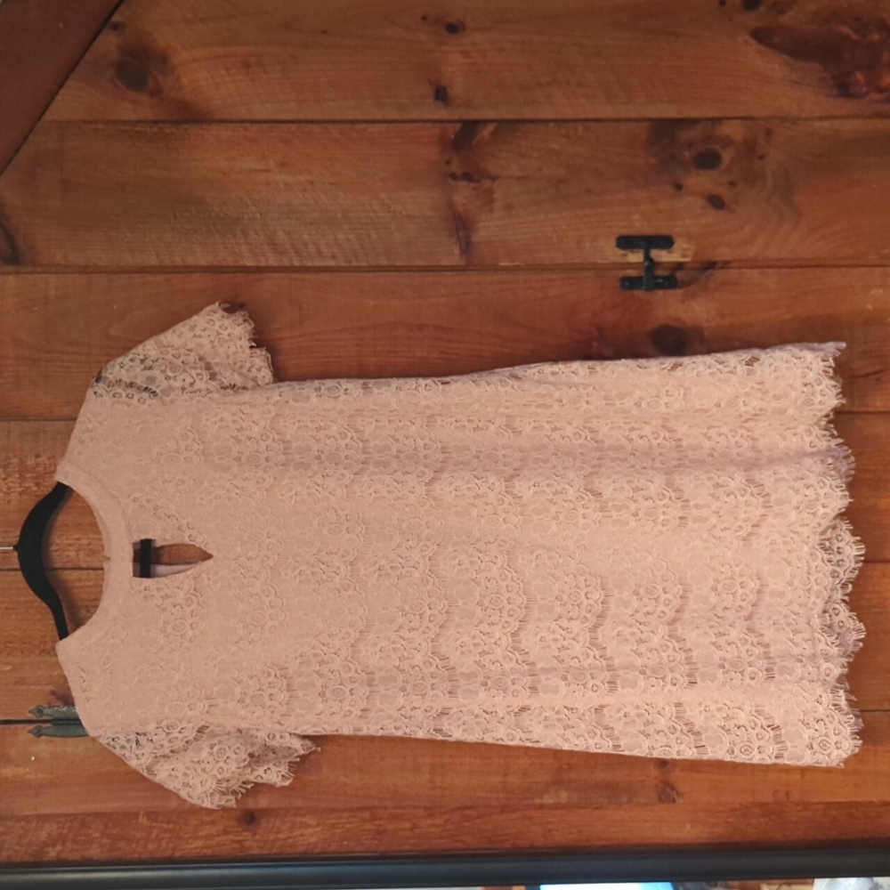 Pink lace dress